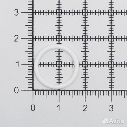 Белый 01-134/14 Кольцо 14мм металл/нейлон BIG (бел