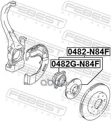 Ступица передняя mitsubishi lancer/mirage CJ 19