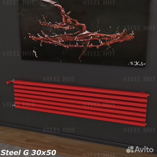 Горизонтальный Трубчатый радиатор Steel-Hot от