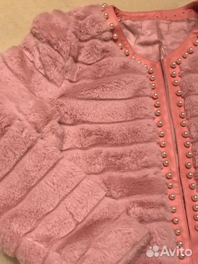 Шубка розовая 42-44