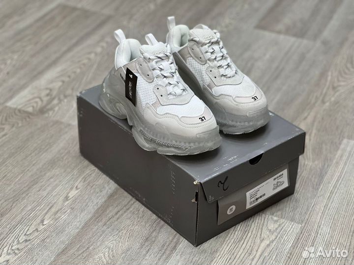 Кроссовки Balenciaga Triple-S Clear Sole White