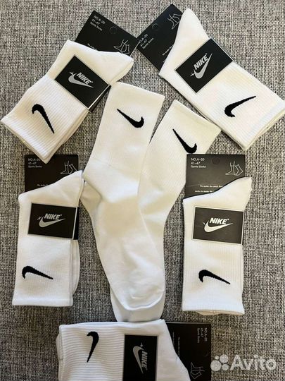 Носки Nike высокие белые розница/опт