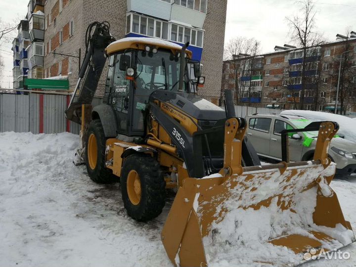 Услуги экскаватора-погрузчика,ямобур,гидромолот