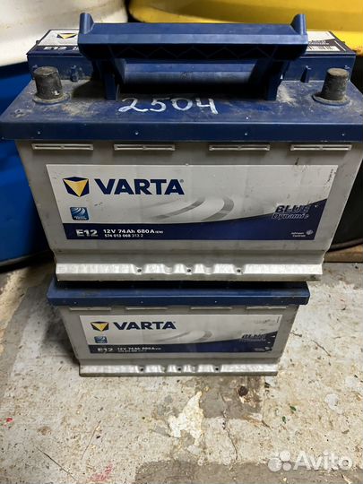 Аккумулятор varta 74 ah 12v