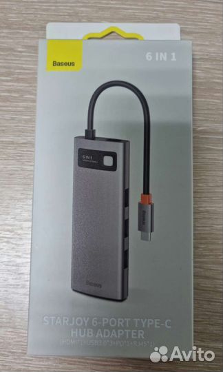 USB-концентратор Baseus Metal Gleam Series 6-in-1