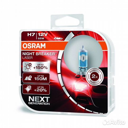 Лампа галогенная Osram Night breaker laser H4 (P43
