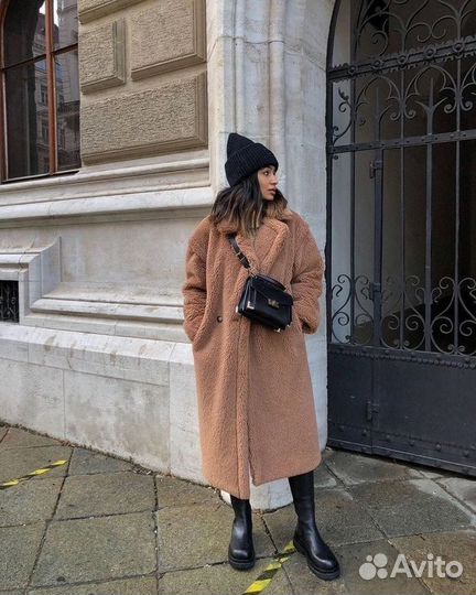 Шуба из натуральной овчины Тедди