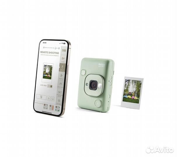 Моментальная фотокамера Fujifilm Instax Mini LiPlay Hybrid Matcha Green