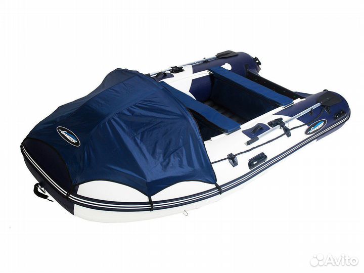 Лодка пвх Gladiator E350 PRO бело/темно-синий