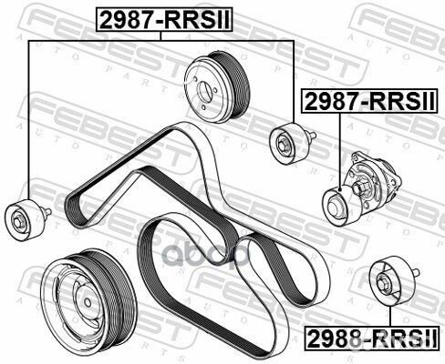 2988-rrsii ролик направляющий Land Rover Range