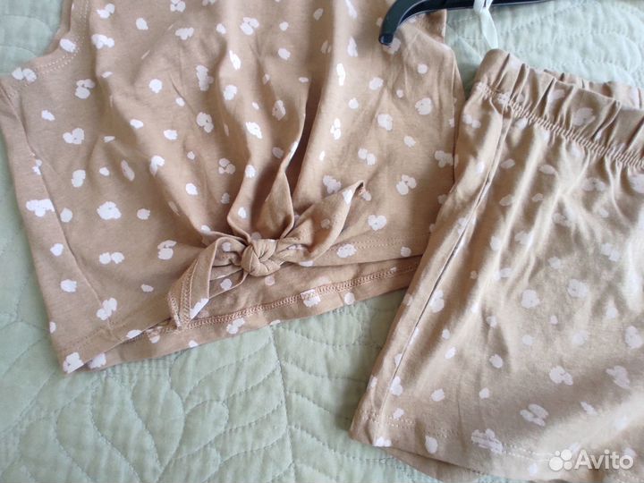 Новый комплект для девочки (топ и шорты) H&M