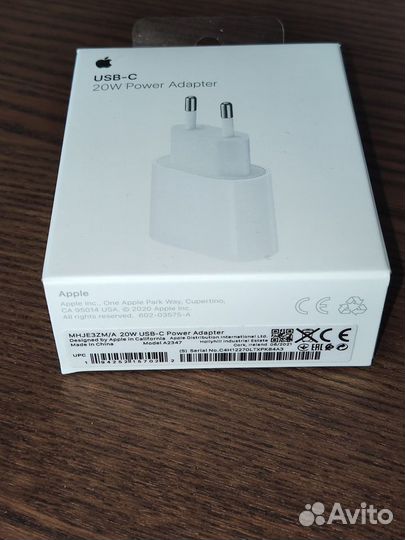 Зарядное устройство Блок Apple USB-C 20W, A2347