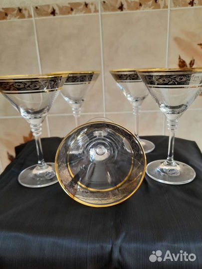 Хрустальные фужеры богемия