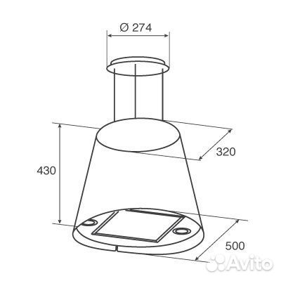 Вытяжка JET AIR gisela BK/F/50 (PRF0099103B)
