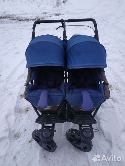 Прогулочная коляска для двойни бу