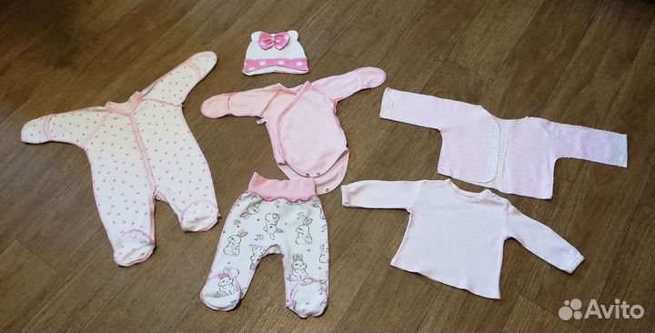 Лот брендовой одежды на новорождённую 0-3м 56-62см