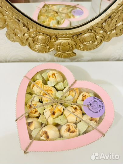 Цветы из зефира и шоколад