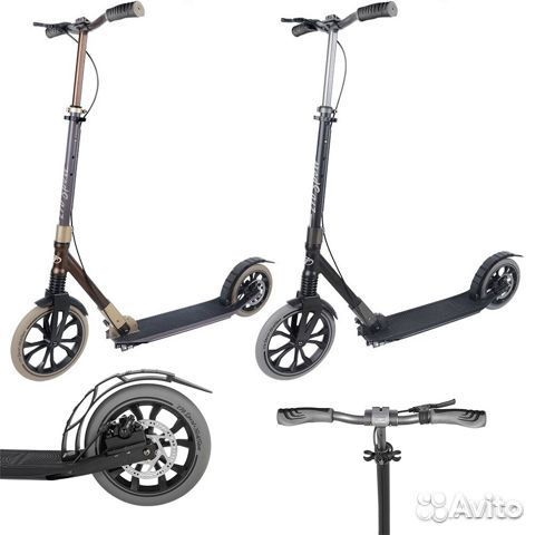 Самокат с Огромными колесами+тормоз