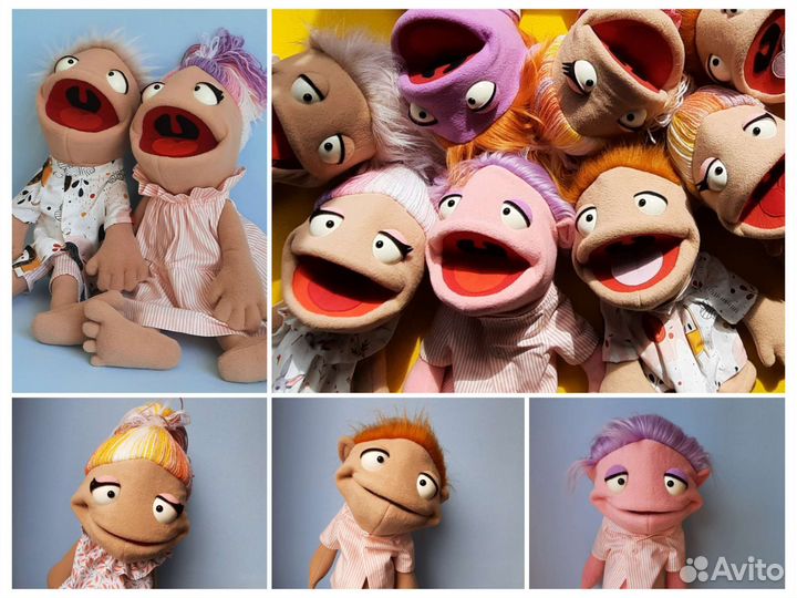 Мягкая кукла на руку, антистресс, подарок девочке