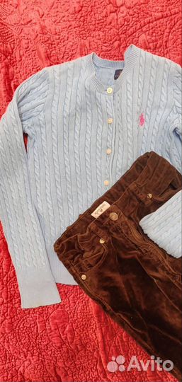 Кардиган Ralph Lauren, джинсы Monnalisa 5-6лет