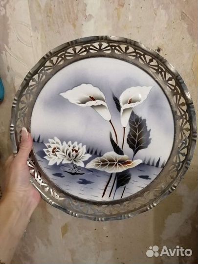 Блюдо поднос антиквариат