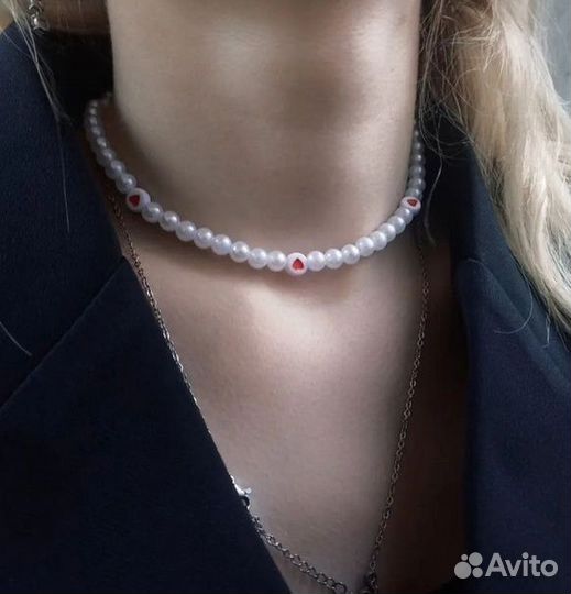 Ожерелье с сердечками