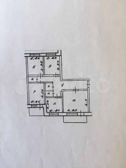 4-к. квартира, 76,8 м², 8/9 эт.
