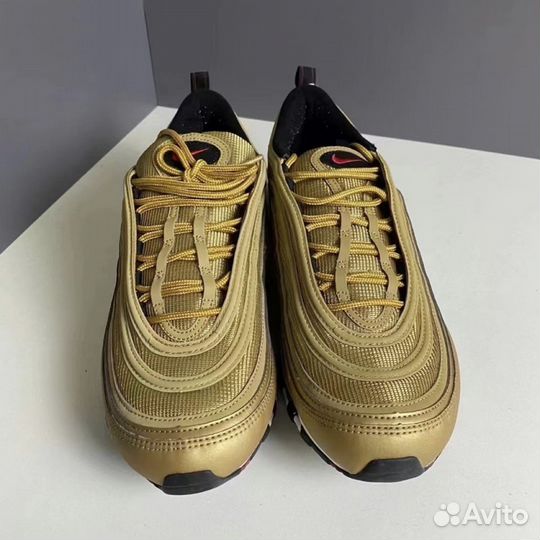 Кроссовки nike air max 97 metallic gold