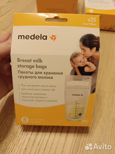 Medela прокладки для груди, пакеты для стерил-ии