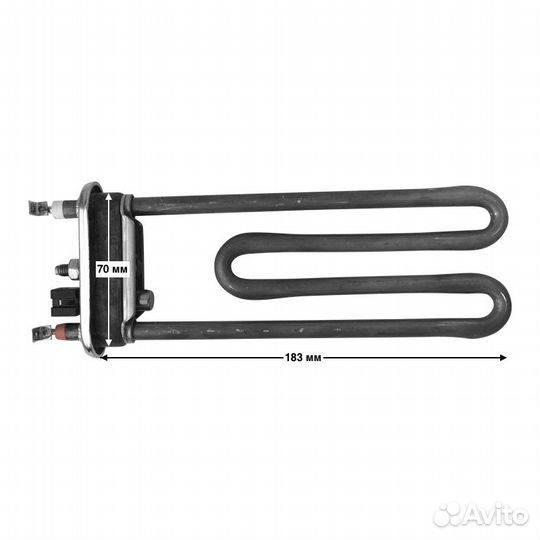 Тэн для стиральной машины 1900W 190 мм 3406111