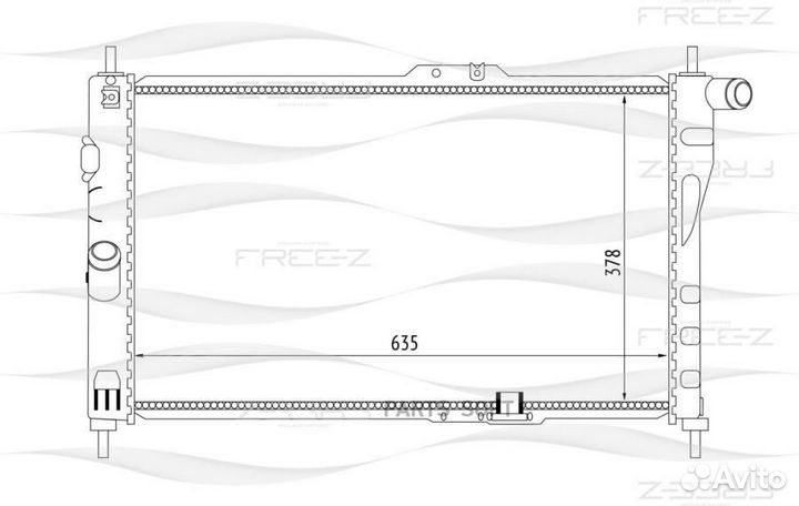 Радиатор охлаждения daewoo Espero 94- 96109532