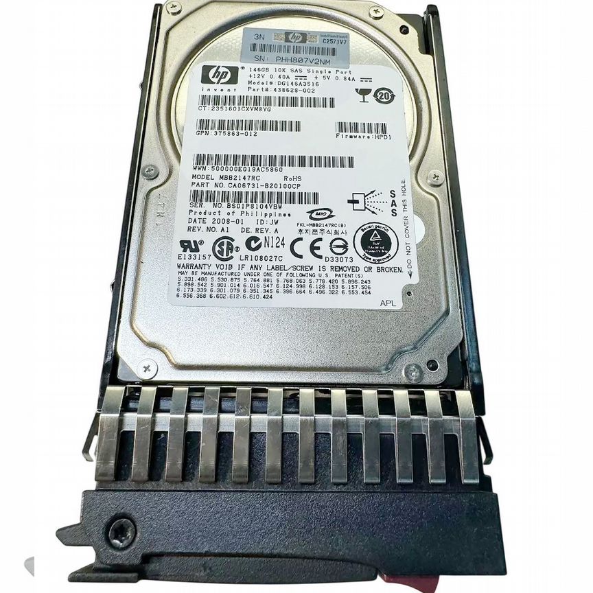 [DG146A3516] Жесткий Диск Hp 146gb 10000 Sas 2,5" Hd Dg146a3516