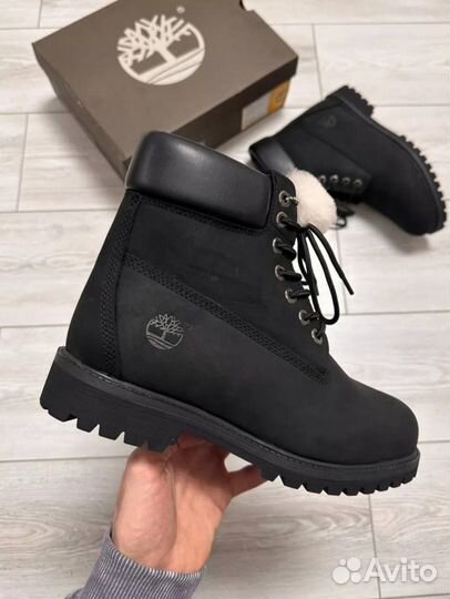 Timberland 6inch Premium Black на меху оригинал