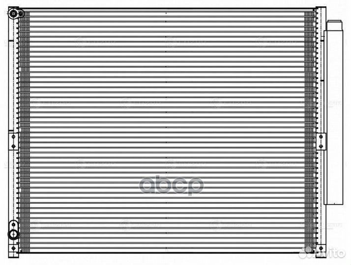 Радиатор кондиц. с ресивером для а/м Toyota Land