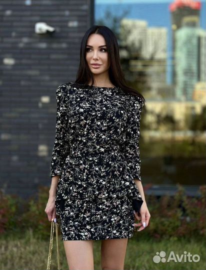 Платье черное Ulyana Sergeenko