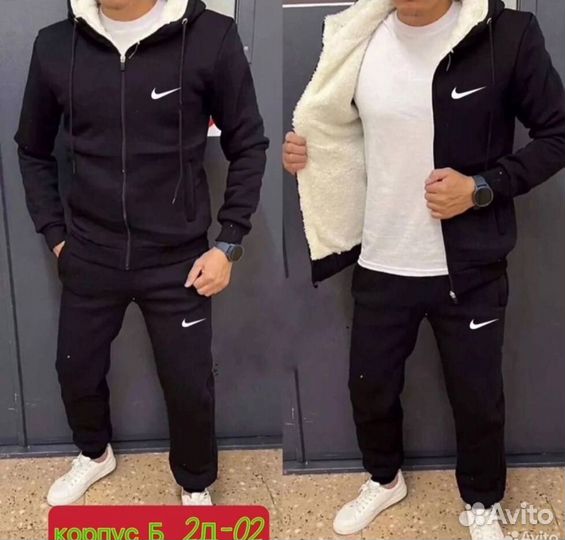 Теплый спортивный костюм мех, флис 46-56р