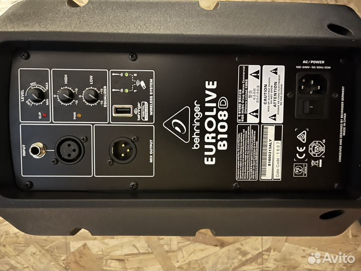 Сабвуфер behringer b1500xp и колонка b108d