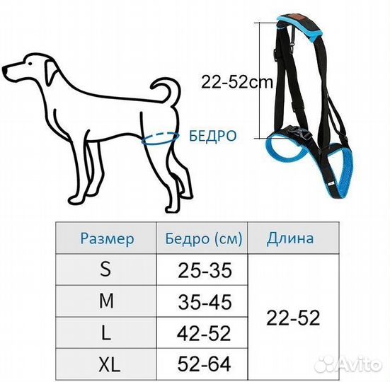 Ходунки для собак, поддержка задних лап