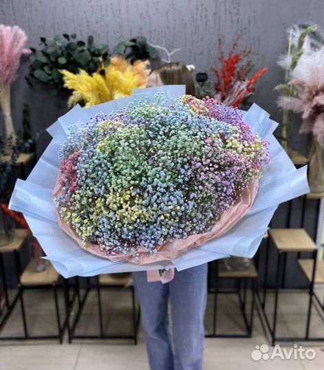 Гипсофила букет цветы, розы, Саранск