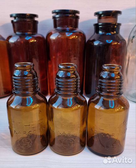 Штанглас банки аптечные химические винтаж ретро