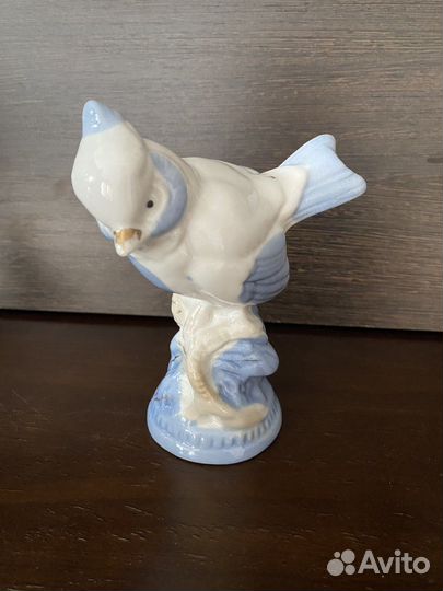 Фарфоровая статуэтка ссср, «Синица хохлатая»