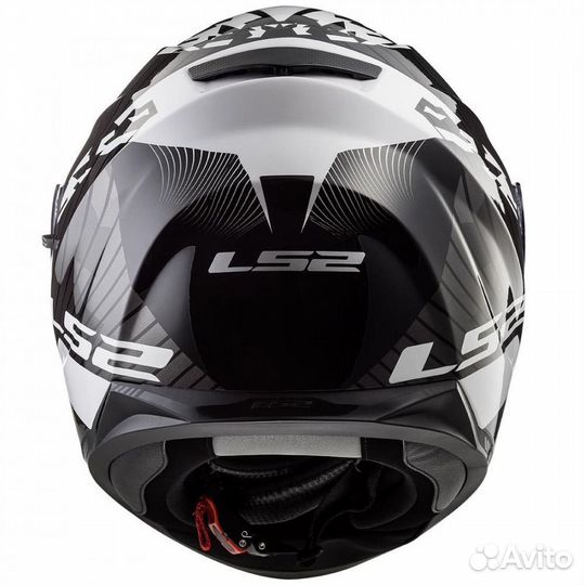 LS2 Мотошлем FF320 stream EVO hype (черн-белый)