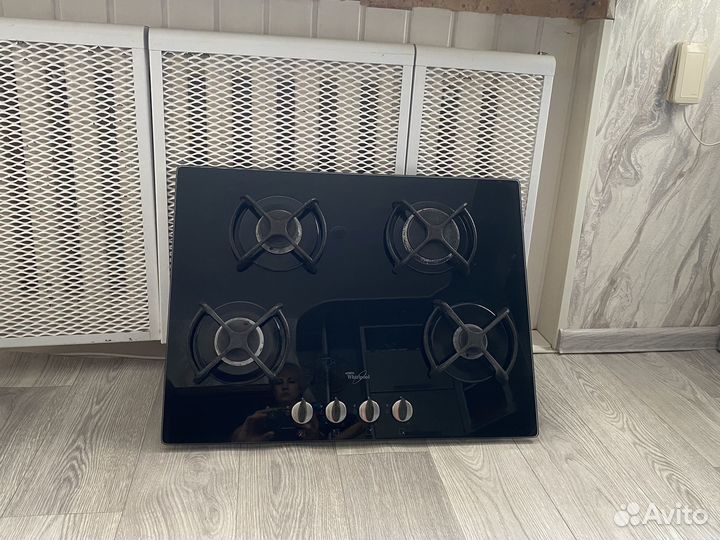 Газовая варочная панель 4 конфорки стекло