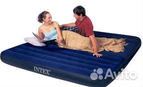 Надувной матрас Intex велюр 183х203х25см