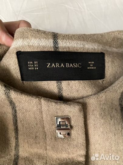 Жакет укороченый Zara шерстяной в клетку