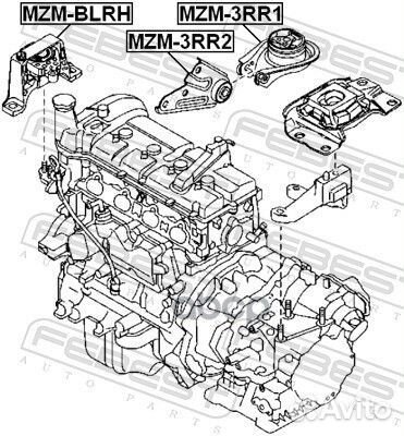 Опора двигателя правая (гидравл) mazda 3 BL