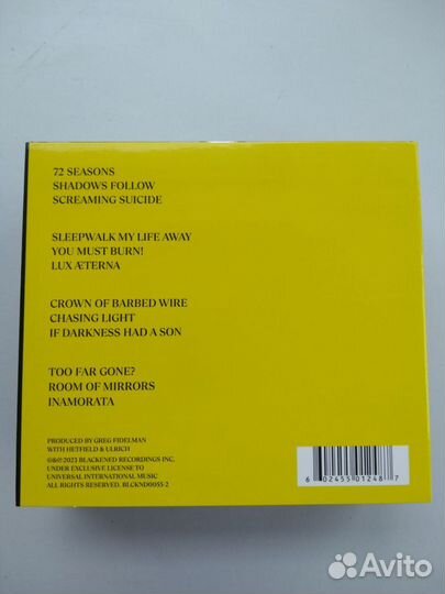 2CD диска. Metallica. 72seasons