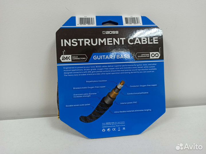 Инструментальный гитарный кабель Roland Boss 7,5м