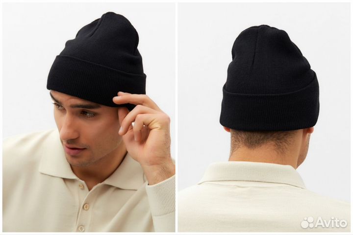 Новые мужские шапки двухслойные