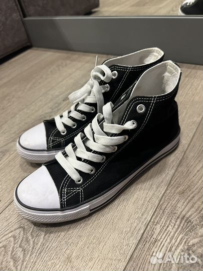 Кеды converse черные высокие